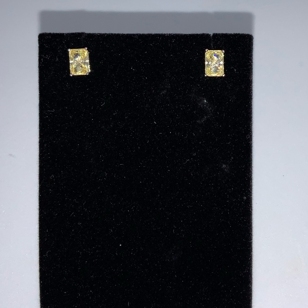 1ct Radiant Canary Studs - Picture 11 of 13